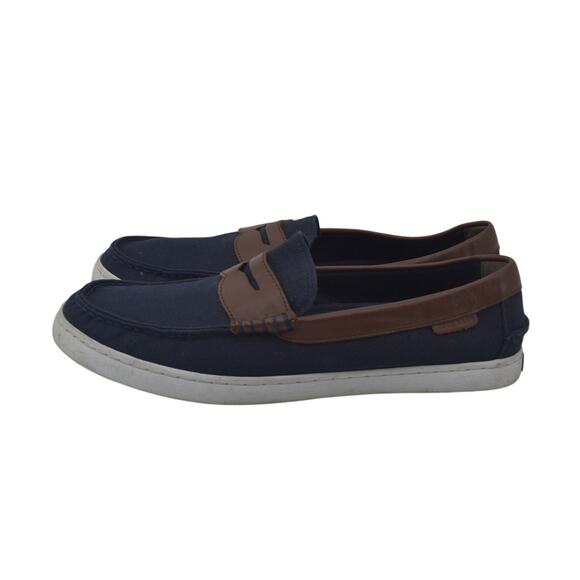 Cole Haan Nantucket Loafer Navy Blue Canvas Sneakers Sz 10M - Picture 1 of 11